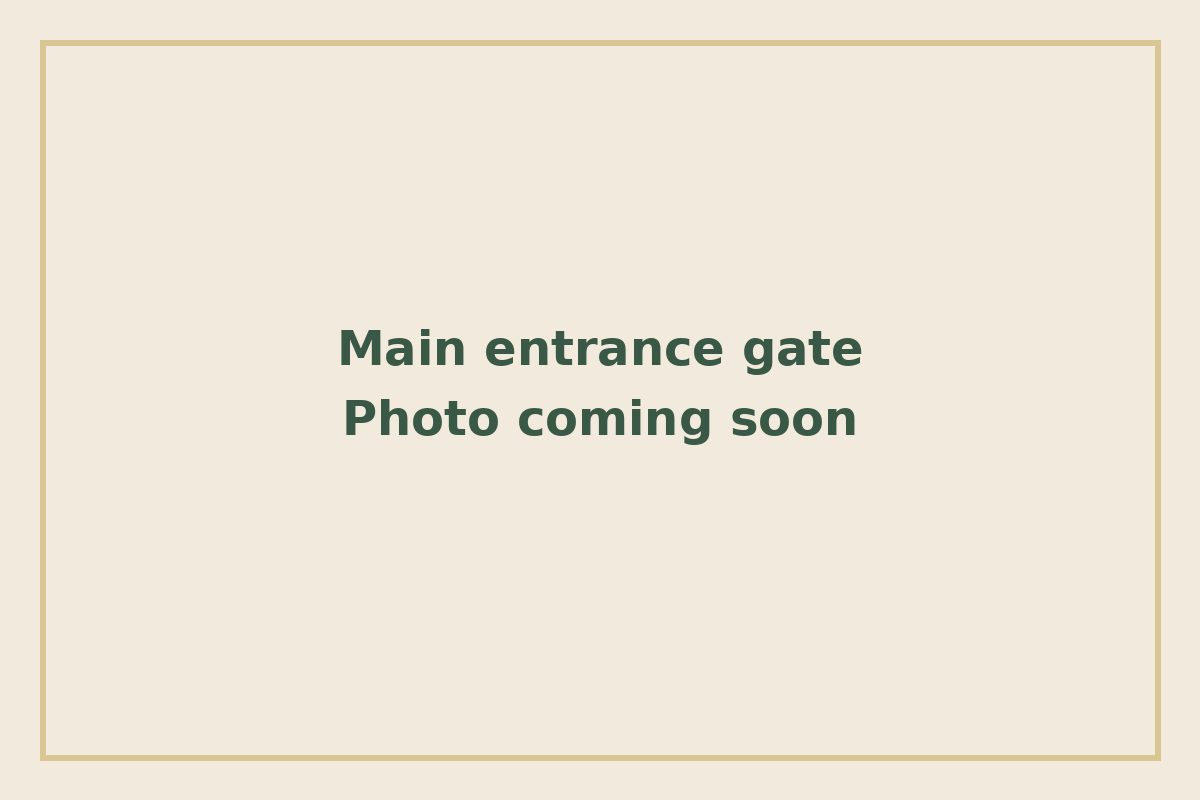 Main entrance gate photo coming soon